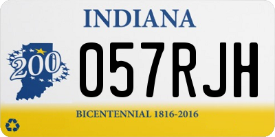 IN license plate 057RJH