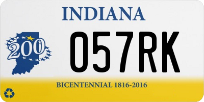 IN license plate 057RK