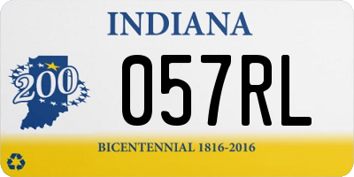 IN license plate 057RL