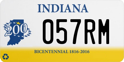 IN license plate 057RM