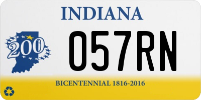 IN license plate 057RN