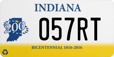 IN license plate 057RT