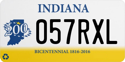 IN license plate 057RXL