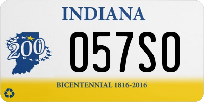 IN license plate 057SO