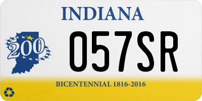 IN license plate 057SR