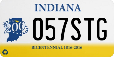 IN license plate 057STG