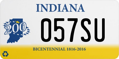 IN license plate 057SU