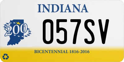 IN license plate 057SV