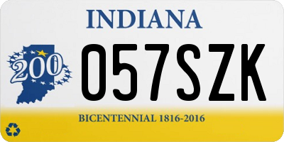IN license plate 057SZK
