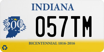 IN license plate 057TM