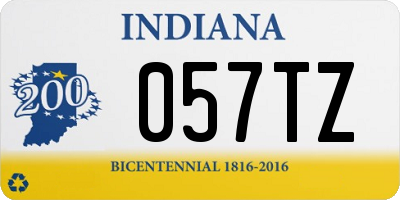 IN license plate 057TZ