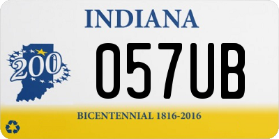 IN license plate 057UB