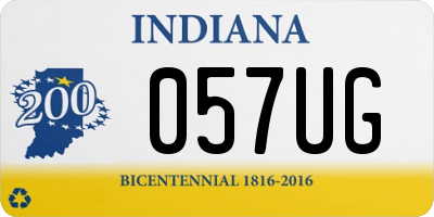 IN license plate 057UG