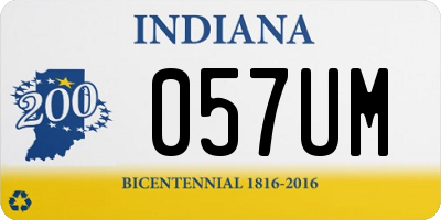 IN license plate 057UM