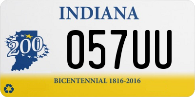 IN license plate 057UU