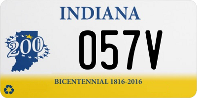 IN license plate 057V