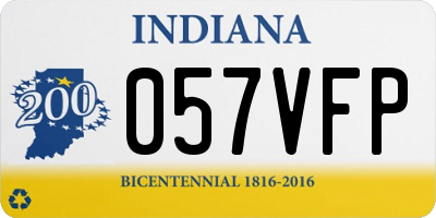 IN license plate 057VFP