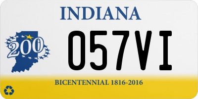 IN license plate 057VI