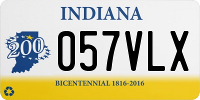 IN license plate 057VLX