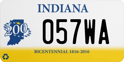 IN license plate 057WA