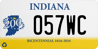 IN license plate 057WC