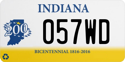 IN license plate 057WD