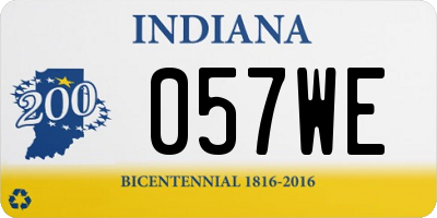 IN license plate 057WE