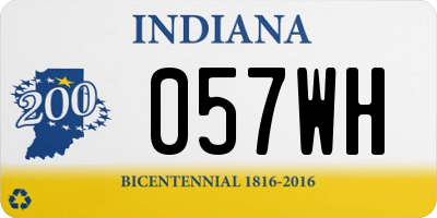 IN license plate 057WH