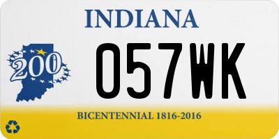 IN license plate 057WK