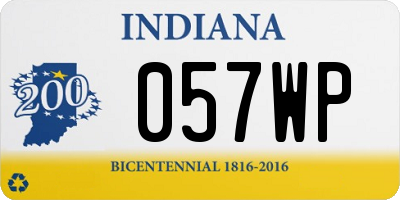 IN license plate 057WP