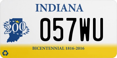 IN license plate 057WU