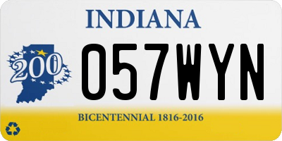 IN license plate 057WYN