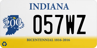 IN license plate 057WZ