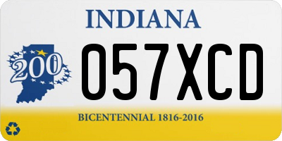 IN license plate 057XCD