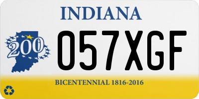 IN license plate 057XGF