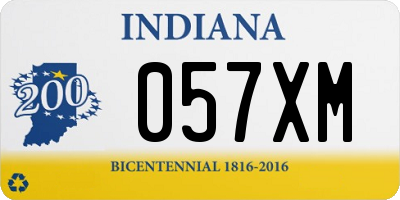 IN license plate 057XM