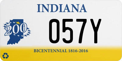 IN license plate 057Y