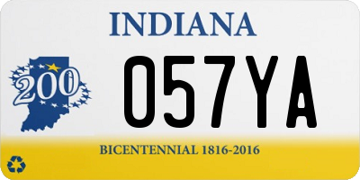 IN license plate 057YA