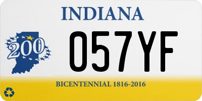 IN license plate 057YF