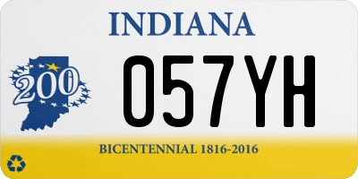 IN license plate 057YH