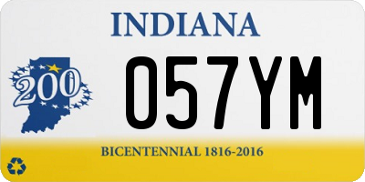 IN license plate 057YM