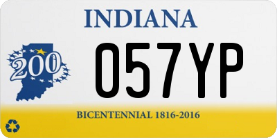 IN license plate 057YP