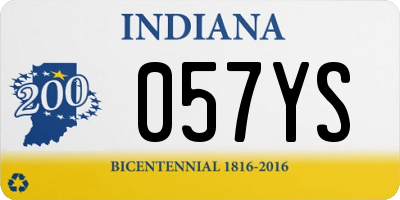 IN license plate 057YS