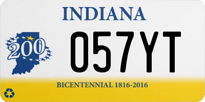 IN license plate 057YT