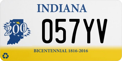 IN license plate 057YV