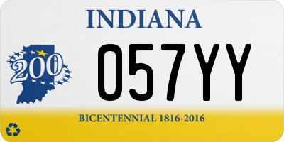 IN license plate 057YY