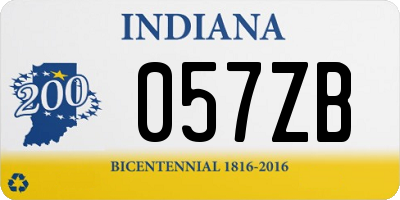 IN license plate 057ZB