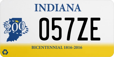 IN license plate 057ZE