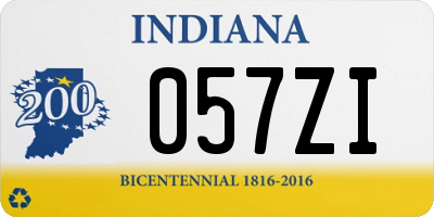 IN license plate 057ZI