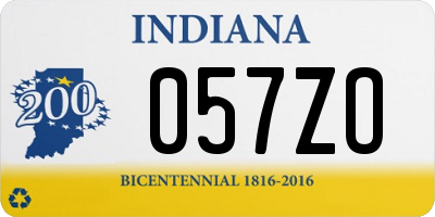 IN license plate 057ZO